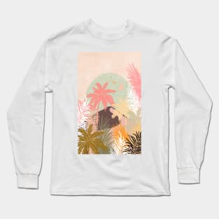 Desert Arch Palms Pink Celestes Studio© Long Sleeve T-Shirt